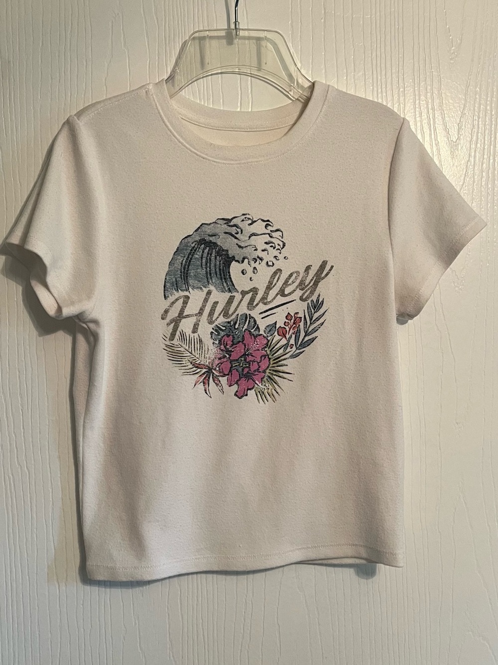 Hurley Size Medium White Basic T-shirt Tee Top